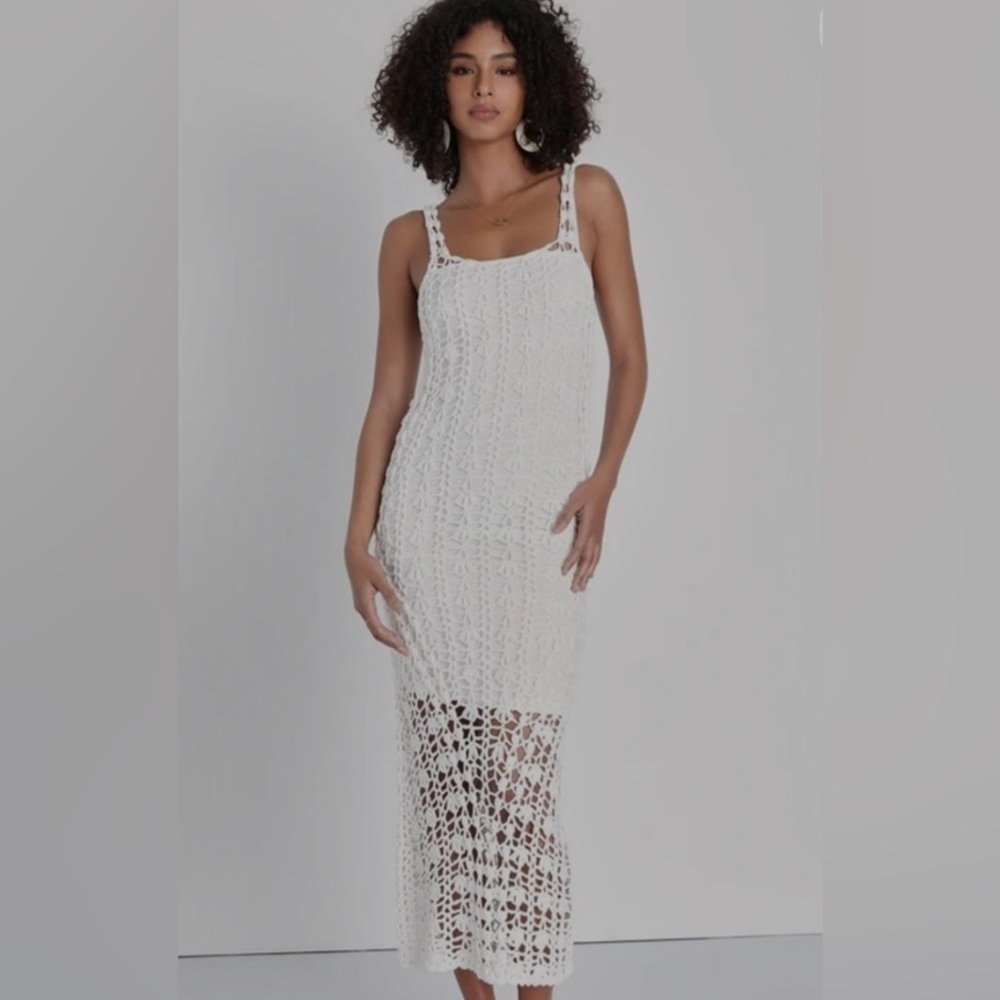 Lulus Irresistible Sunshine Crochet Maxi